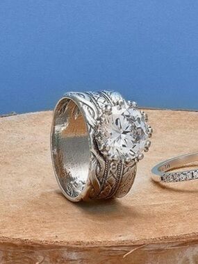 🆕 SILPADA 925 BRISTOL Statement Cocktail Ring Faux Diamond Cubic Zirconia 11 NIB